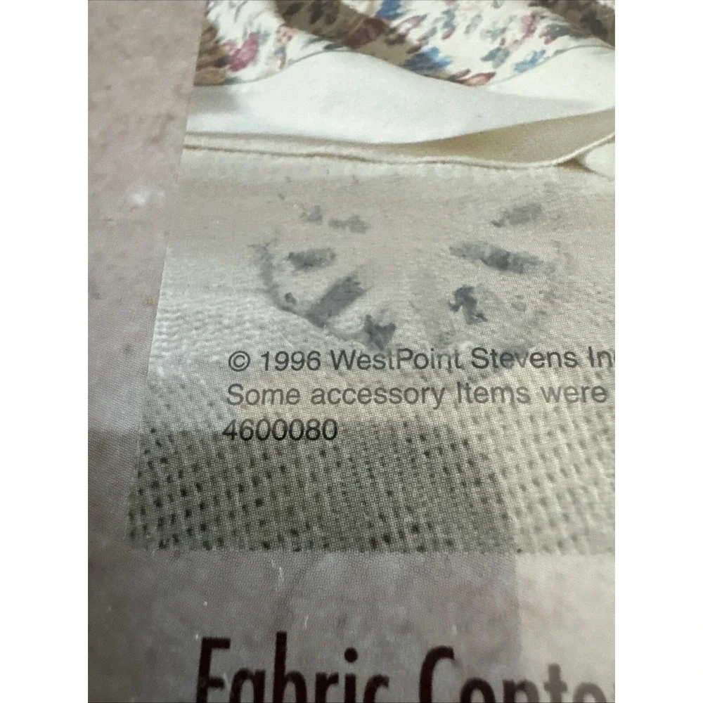 Vintage Caress Twin Flat Sheet Ashlee  Percale NEW USA 39 X 76 in